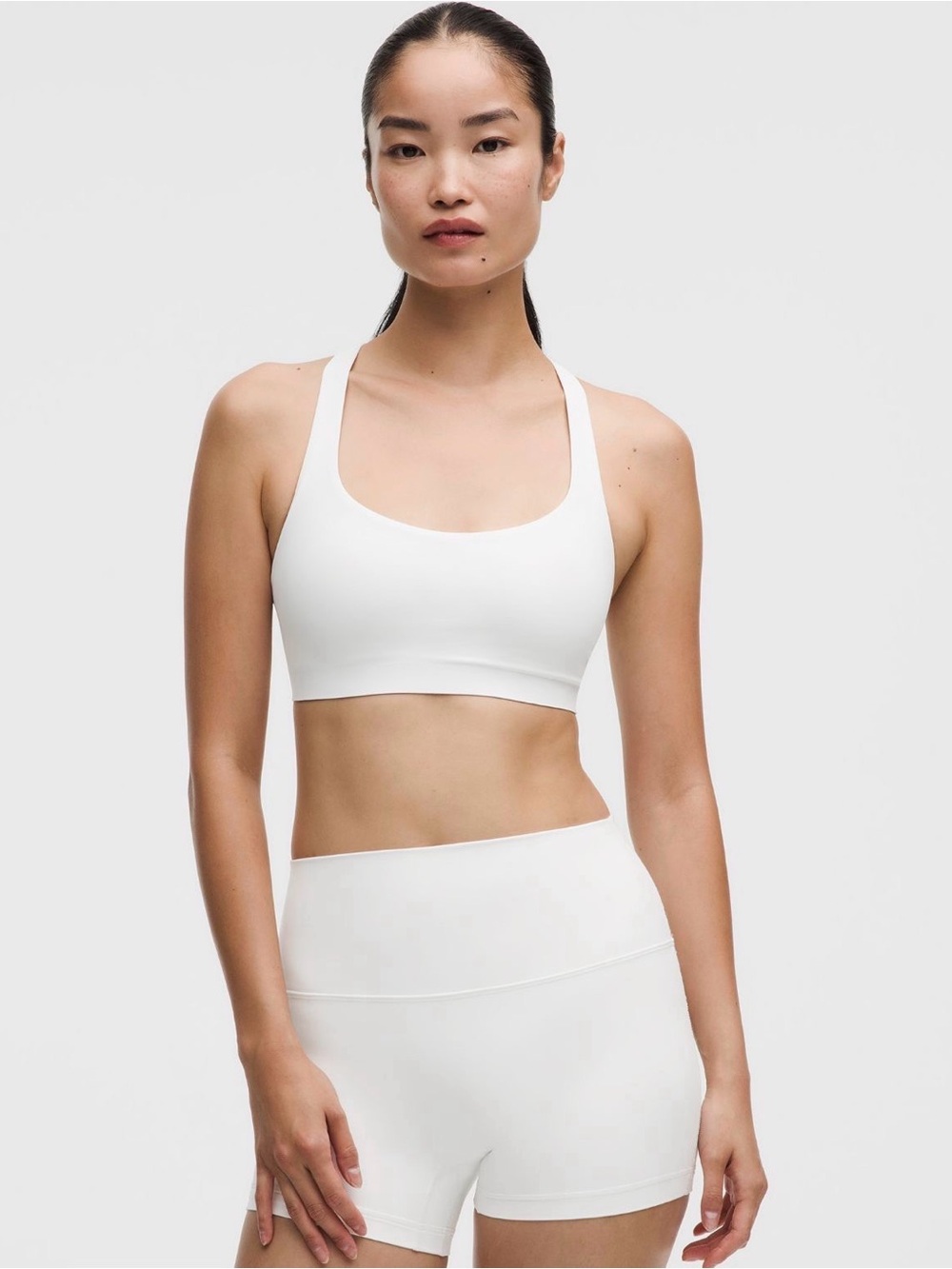 lululemon athletica White Scoop Sports Bra